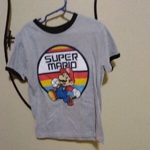 Nintendo Super Mario Kids Gray T-Shirt